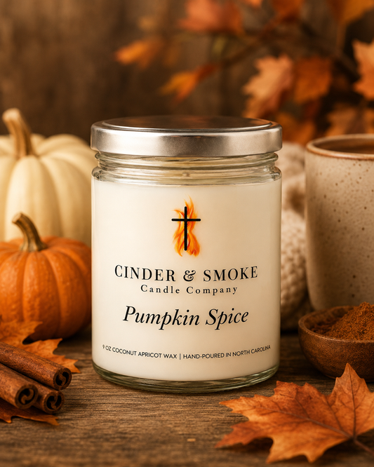 Pumpkin Spice | Luxury Fall Candle | Coconut Apricot Wax | Crackling Wooden Wick | Hand-Poured in North Carolina