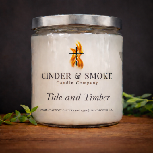 Tide & Timber Coastal Wood Candle | Cinder & Smoke