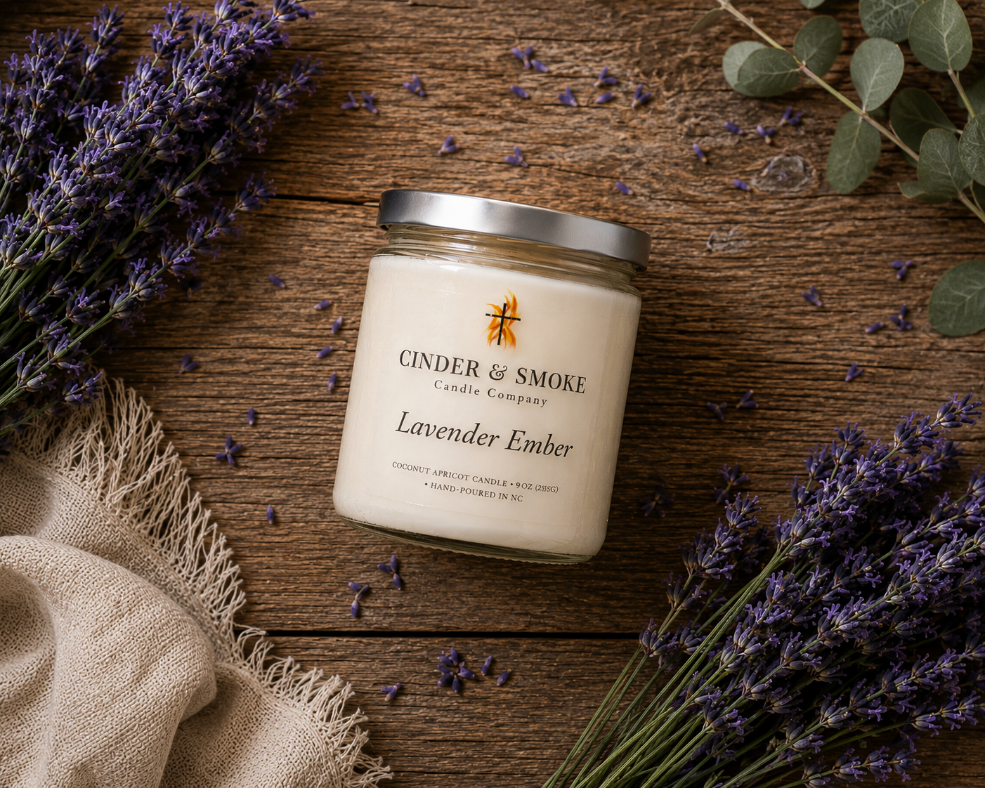 Lavender Ember Relaxing Candle | Cinder & Smoke